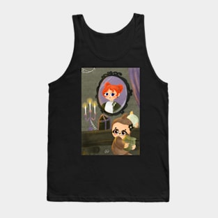 sloth in haunted house Tank Top